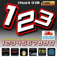Adesivi numeri gara M 8 numeri
