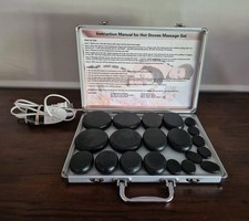 AICNLY 20 Massaggio con Pietre Calde con Scaldavivande, Set Massaggio Pietre Calde con Kit Scaldavivande