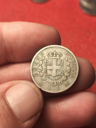 Argento lira 1863 milano - 1,