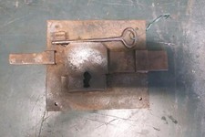 Antica Serratura Con Chiave Funzionante Ferro Battuto Fatta A Mano Da Fabbro