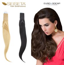 Extension tessitura capelli veri SEISETA 100 grammi Weft Hair lisci 100% Remy