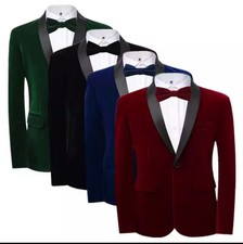 Giacca Uomo Bordeaux Velluto Elegante Con Rever Lucido Look Serata TR45690