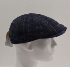 COPPOLA BERRETTO PURA LANA scozzese blu City Sport misura 60