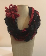 Sciarpa collana, scaldacollo, collana fatta a mano, sciarpa misto lana, elegante