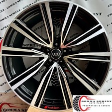 4 CERCHI IN LEGA ORIGINALI RAGGIO 21 AUDI Q8 SQ8 NERO LUCIDO DIAMANTATO