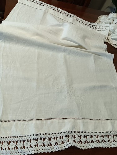 Antico asciugamano lino - asciugamano,