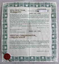 Rolex Warranty Guarantee Day Date 18038 Garanzia