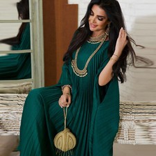 Abito lungo donna plissettato