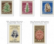 1950 Italia - Scott 544-548 -