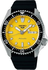 Orologio Uomo Automatico SEIKO 5 Sports SBSA307 Quadrante Giallo Nuovo con scatola