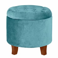 Pouf rotondo trapuntato - , in