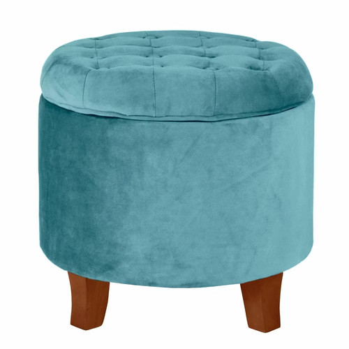 Pouf rotondo trapuntato - , in