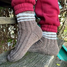 Calze in lana lavorate a mano