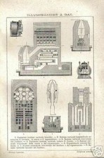 TECNICA_ILLUMINAZIONE_LAMPADE A GAS_CONTATORE_FOCOLARE_STAMPA DA COLLEZIONE