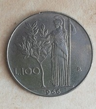 100 lire 1966 - 100,