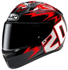 CASCO HELMET MOTO INTEGRALE 22.06 HJC C10 DIABLO MASK MC1 NERO ROSSO TG M