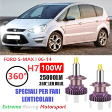 FORD S-MAX MK1 FARI LENTICOL LAMPADE LED H7 12V 25 KLM Modello 360° ULTRAWHITE