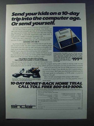 Pubblicità sinclair zx80 - sinclair,