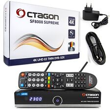 Octagon SF8008 SUPREME TWIN 4K UHD ricevitore satellitare 2x DVB-S2x Linux DUAL WiFi M.2+