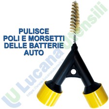 Spazzola Pulitore Contatti Poli Morsetti Batteria ZECA Auto Camion POLINET 977