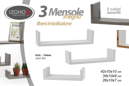 Set mensole parete - mensole, da