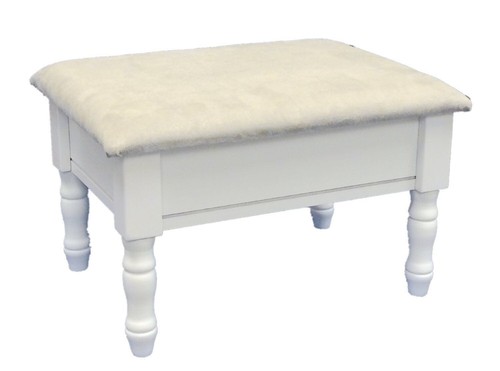 Poggiapiedi legno bianco - poggiapiedi,