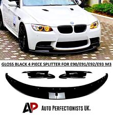 Kit corpo ala labbro spoiler splitter anteriore nero lucido BMW M3 E90 E91 E92 E93 7-13