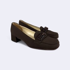 Mocassini Prada con tacco marroni