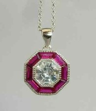 Ciondolo cuore donna rubino