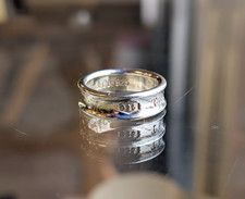 Tiffany & Co. - Anello a fascia concava in argento sterling 1837 - misura 7,25