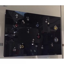 Fabbian d64d0102 class black lampada parete cristallo nero c//swarovsky 15x20w g