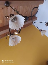 Completo Lampadario+ 2 abat jour In vetro Di Murano