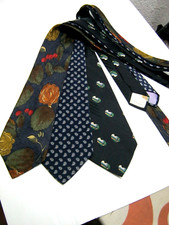3 X Cravatte Ties Seta Silk