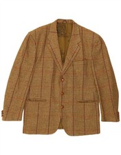 Giacca blazer uomo 3 bottoni CACHAREL IT 52 XL beige pied de poule AU10