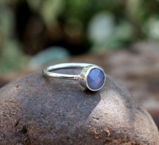 Blu Calcedonio Donna Anello