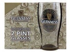 Set 2 bicchieri vetro Guinness logo nero