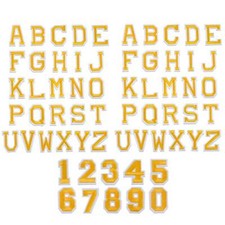 62 pezzi Toppe Lettere