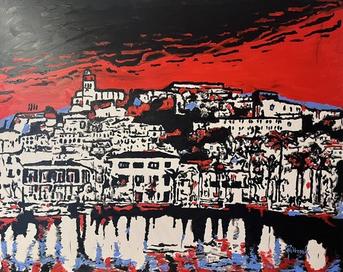Dipinto olio originale ibiza - olio,