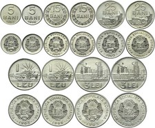 Romania - LOTTO - 10 monete - 5, 15, 25 Bani + 1 Leu + 3 Lei 1960-1966