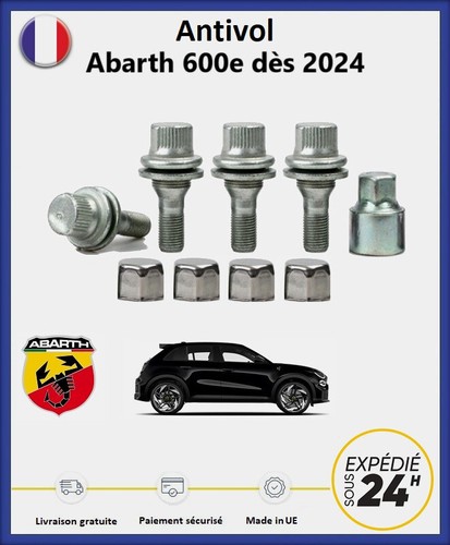 Ecrous antivol roues abarth - roues,