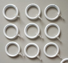 Set di 10 Anelli Metallici per Tende da 20mm con Gancio – Colore Bianco