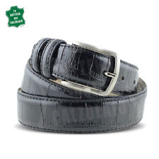 Cintura da uomo in pelle nera