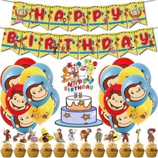 Curious Scimmia curiosa scimmia di compleanno, set di palloncini per ragazzi e r