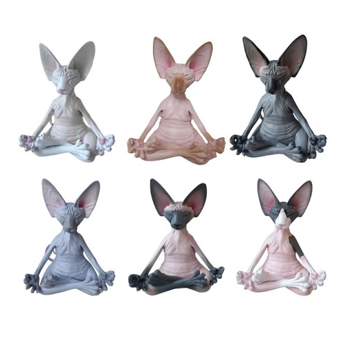 Statua meditazione gatto