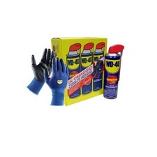WD40-500ml MULTIFUNZIONE DOPPIA AZIONE, 6 BOMBOLETTE DA 500 ml + GUANTI OMAGGIO