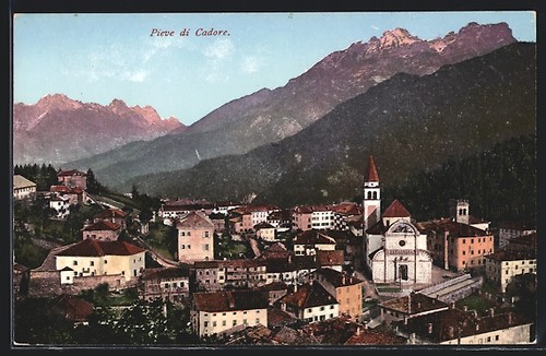 Cartolina pieve cadore - cartolina,