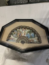 Vecchio Ventaglio In Cornice 