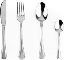 London Servizio 24 Posate, Acciaio Inossidabile, Argento