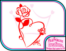 Adesivo vinile cuore rosa