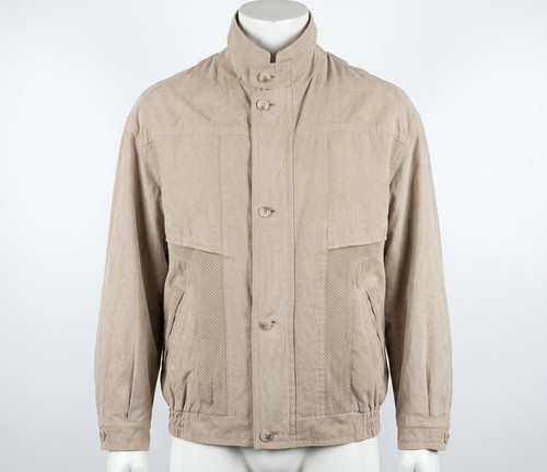 Giacca uomo beige microfibra - giacca,